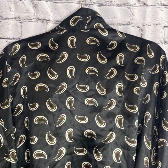 Robert Louis Silk Paisley Print Unisex Silky Robe - Picture 10 of 14